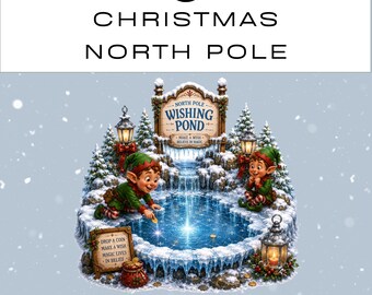 Weihnachts-Nordpol-Clipart-Paket | Aquarell-PNG | 300 dpi | Sofortiger digitaler Download | Kommerzielle Nutzung