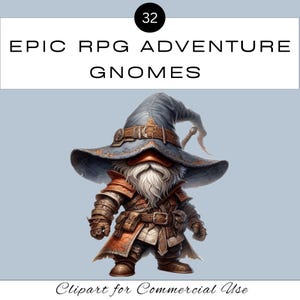 Episches Abenteuer RPG Gnom PNG Clipart | Fantasy-Rollenspiel | Aquarell Drachen und Aufgaben | Junk Journal Sammelalbum | Kommerzielle Nutzung