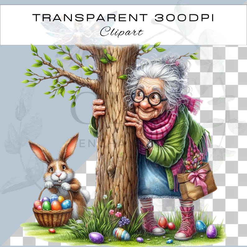 Funny Easter Grannys PNG Clipart Set | Sassy Granny PNG | Commercial ...