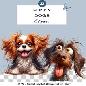 Paquete de imágenes prediseñadas de perros divertidos de PBG / Cachorro de animal lindo, loco y peculiar / Álbum de recortes de diario basura / Aula / Uso comercial