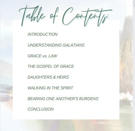 Galatians Bible Study - Instant Download - Bible Study - Devotional ...