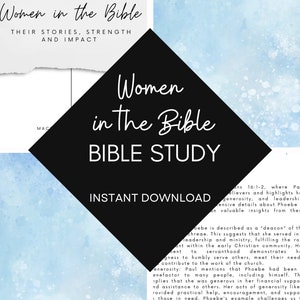 Women in the Bible - Bible Study - Instant Download  - Digital Bible Study