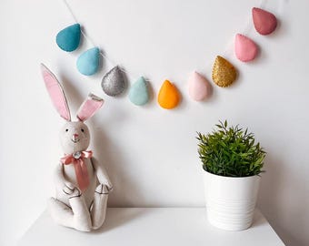 Felt Tear Drop Bunting | Personalized Nursery Garland