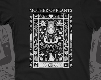 Mother of Plants Women's Plant Shirt Gift for Mom Gardening for Mother's Day Plants and Cats and Plants Women's Shirt