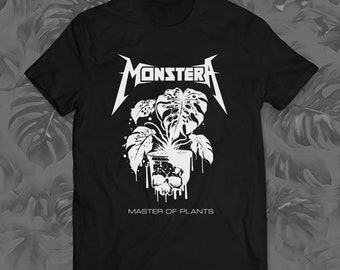 Maglietta Monstera per amante delle piante Metal Head Idea regalo per lui Pianta papà Pianta mamma Cool Grunge Punk Merch Taglie unisex