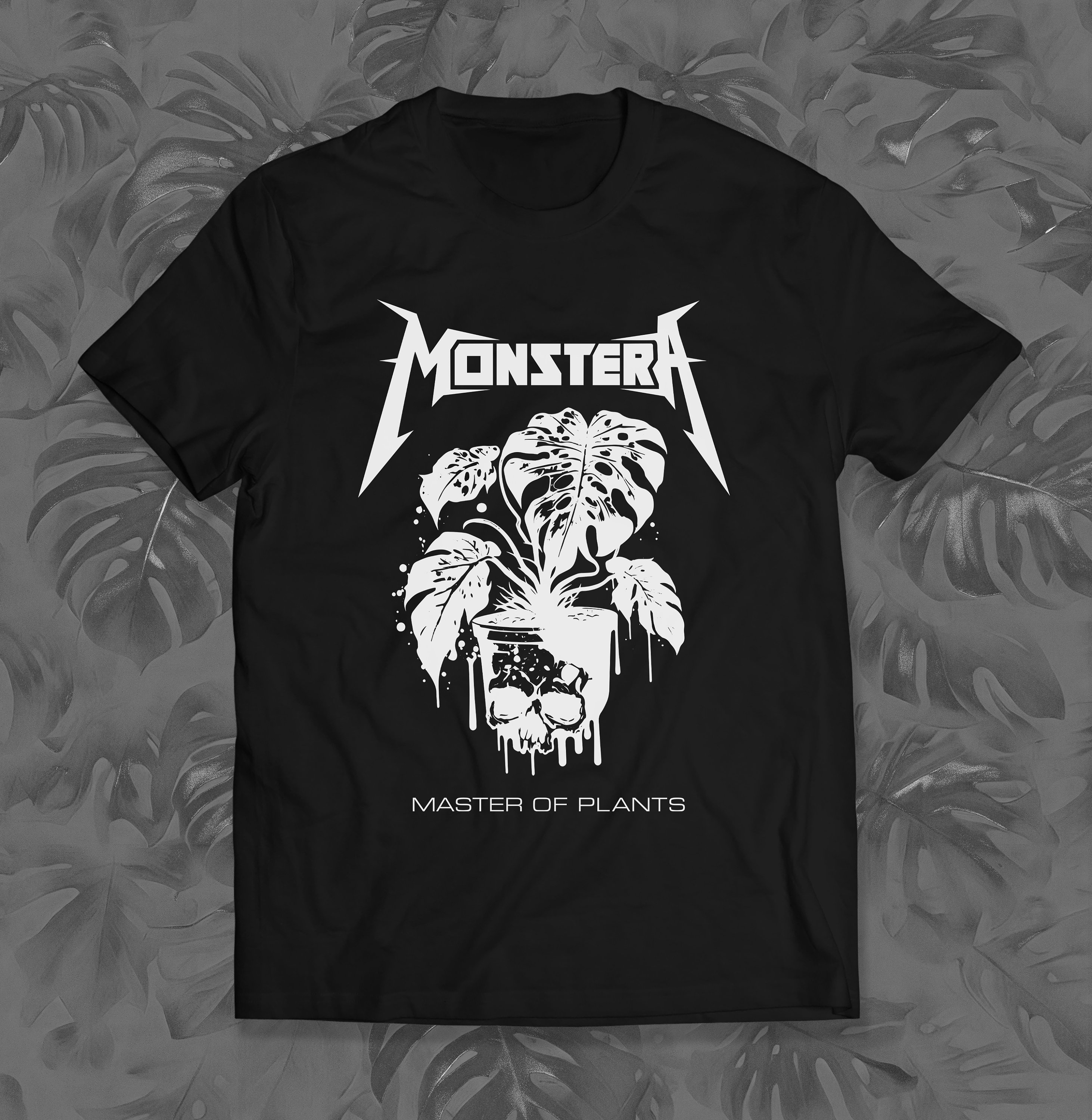 Monstera T Shirt for Metal Head Plant Lover Gift Idea for Him