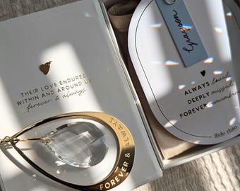 Little Lightkeeper Memorial Suncatcher Sympathy Gift—18K Plated Gold "Forever & Always" Keepsake— Loss of Mother, Father, Baby or Loved One