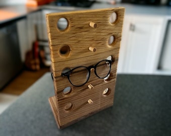 Support de lunettes en bois I pour lunettes et lunettes de soleil, support de lunettes, organisateur de rangement de lunettes, support d'étagère de lunettes