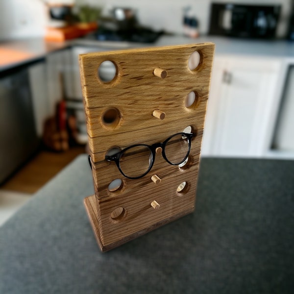 Brillenständer aus Holz I für Brillen & Sonnenbrillen, Brillenhalter Halter Ständer Brillen-Aufbewahrung Organizer Brillen-Regal Halterung