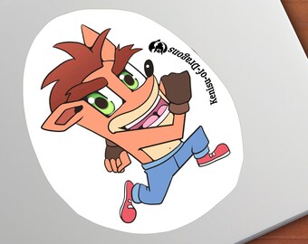 Crash Bandicoot Sticker – Waterproof 3-Inch Vinyl Decal