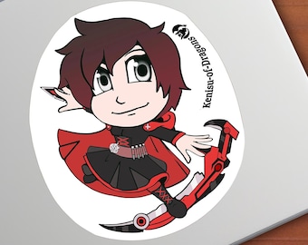 Ruby Rose RWBY Sticker – Waterproof 3-Inch Vinyl Decal