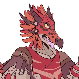 Custom Art Commission Commissions Dragon Fantasy Scalie Anthro OC Original Character DND Dungeons and Dragons for Character Design
