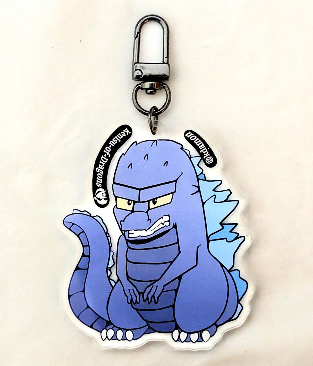 Godzilla Backpack Keychain Godzilla Kaiju Keychain - 3-inch Double-sided Acrylic - Etsy