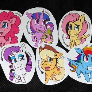 Cute My Little Pony MLP Sticker Stickers Twilight Sparkle Rarity Applejack Fluttershy Rainbow Dash Pinkie Pie for laptop notebook bottle
