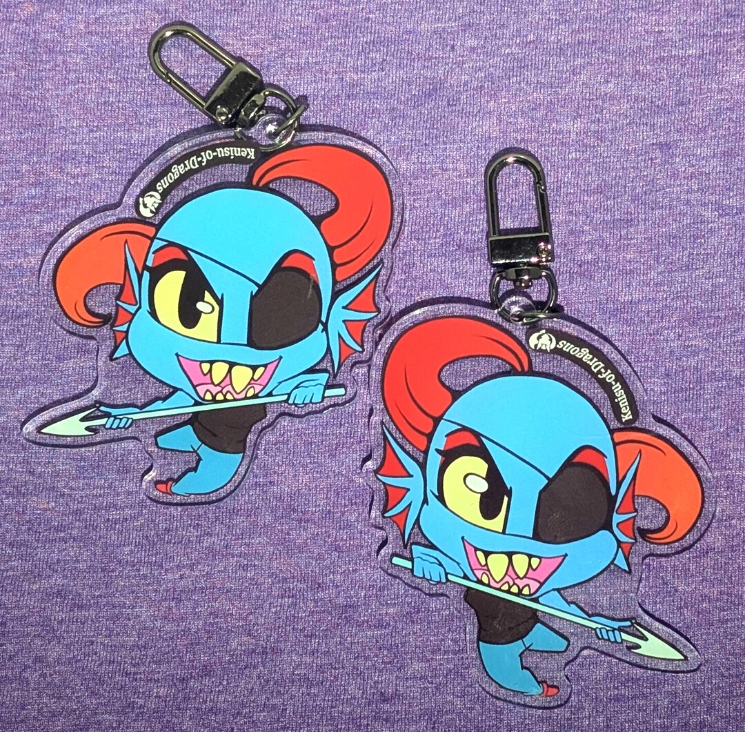 Undertale Ink Keychain Undyne UNDERTALE Keychain-double-sided-acrylic - Etsy
