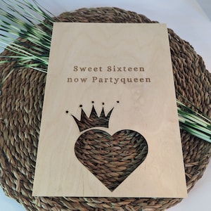 sweet sixteen Geburtstagsgruß/ 16ten Geburtstag/ Geburtstagsgeschenk zum 16ten Girls