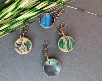 Unique keychains made from recycled skateboards