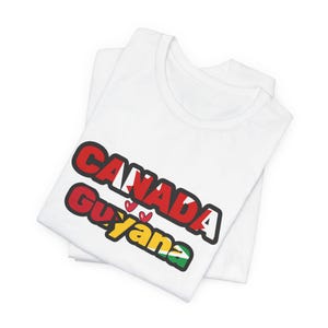 Canada Guyana Flag T-Shirt: Dual Heritage Pride Tee