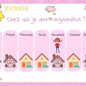 Who am I sleeping with today? Time reference table for separated parents