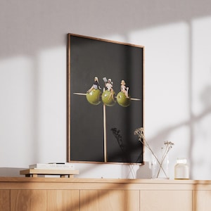 Dirty Martini Olive Print: Trendy Bar Cart Decor (Digital Download image 3
