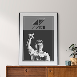 Avicii Artwork / Avicii Tribute Artwork / Music Posters / Home Décor / Large Wall Art / Avicii Print / Instant Download