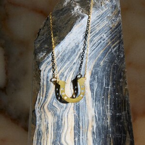 14K Gold Horseshoe Necklace, Horseshoe Pendant, Good Luck Charm, Western Necklace for Women, Horseshoe Jewelry, Lucky Charm Necklace