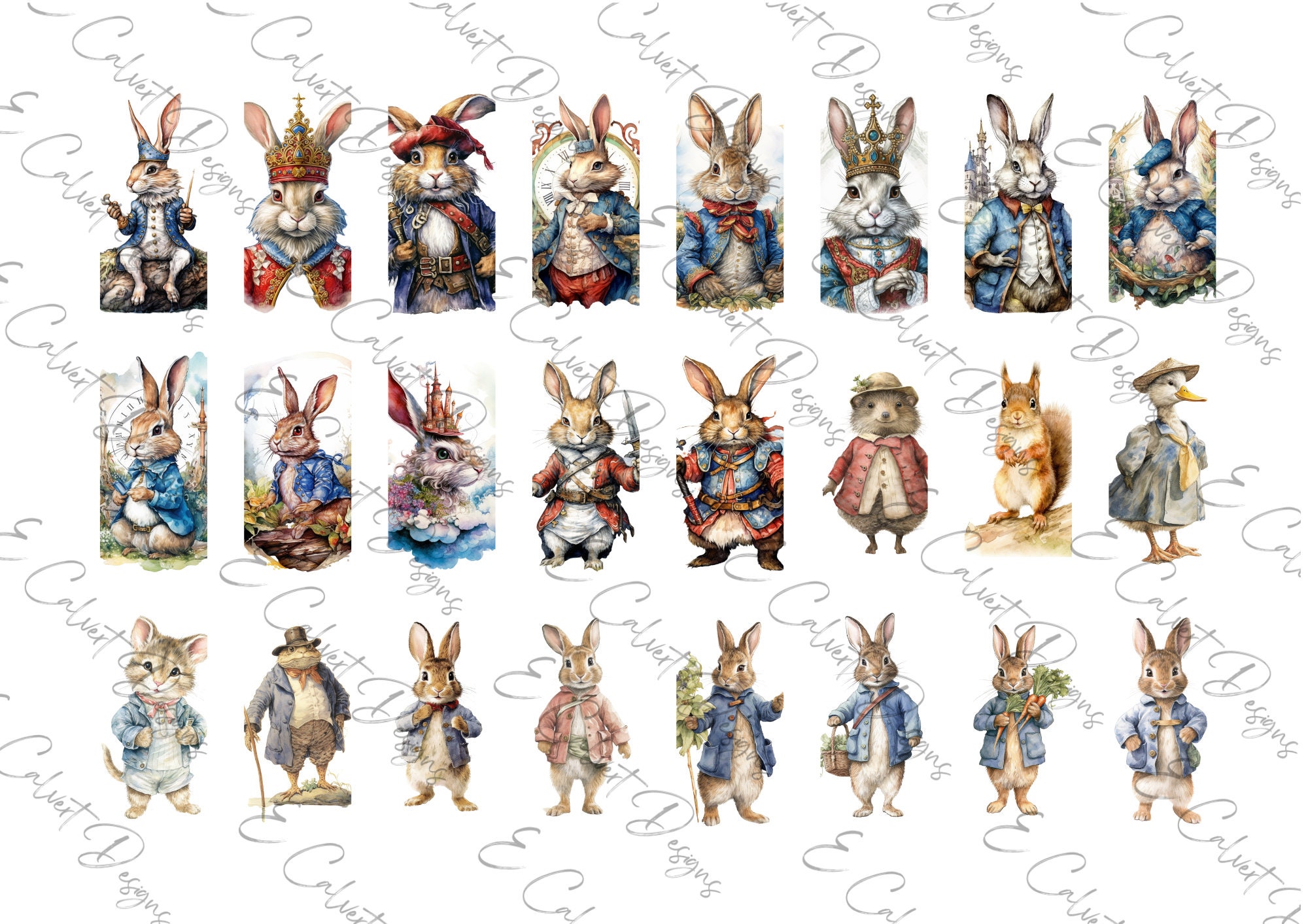 Domino 1x2 Easter Bunny Peter Rabbit Jemima Puddle Duck Mrs Rabbit ...