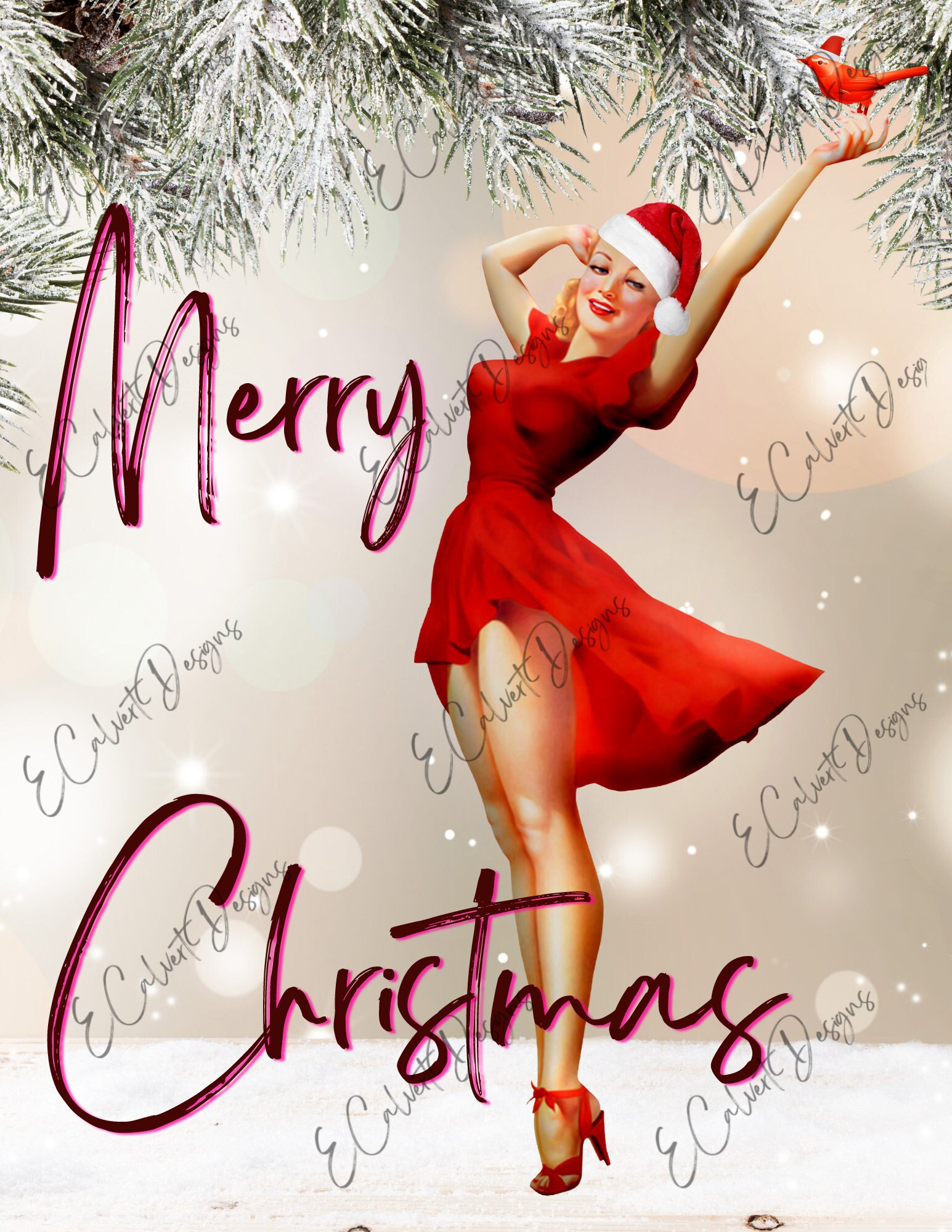 Pinup Christmas Dress - Etsy