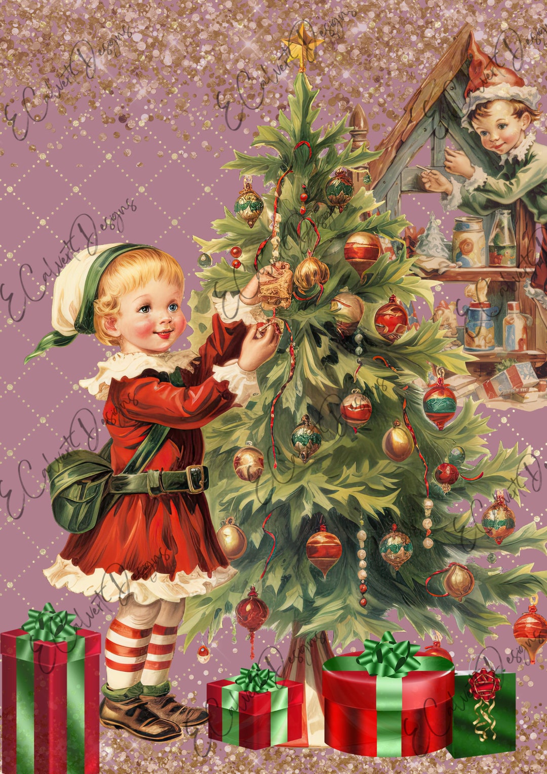 Ilustración De Feliz Navidad Vector Elf Carácter Tarjeta De Felicitación Y Más Vectores Libres