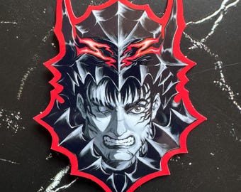 Berserker Guts Vinyl Sticker, Dark Fantasy UV Resistant Sticker, Water-Resistant Decal Gift for Anime and Manga Fans