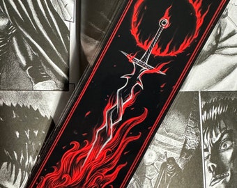 Souls Bonfire Bookmark, Dark Fantasy Jumbo Laminated Waterproof Placeholder Gift for Book Lovers, Fantasy RPG Fans, D&D Fans, Darksign