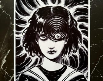 Uzumaki Print - 8.3 X 5.8 Inch - Wall Art - Home Decor - Bedroom