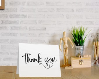 Medical Thank You Cards - PA students, medical students, nursing students, Preceptor and Professor Thank You Cards (8 piece)