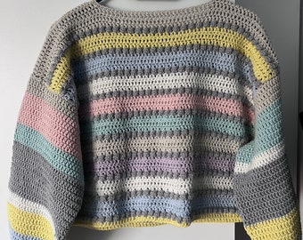 Pastel sweater with bubbles M oversize