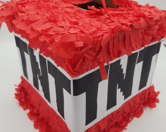 Pinata Inspired TNT Mincraft birthday party  game gifts pinatas kids