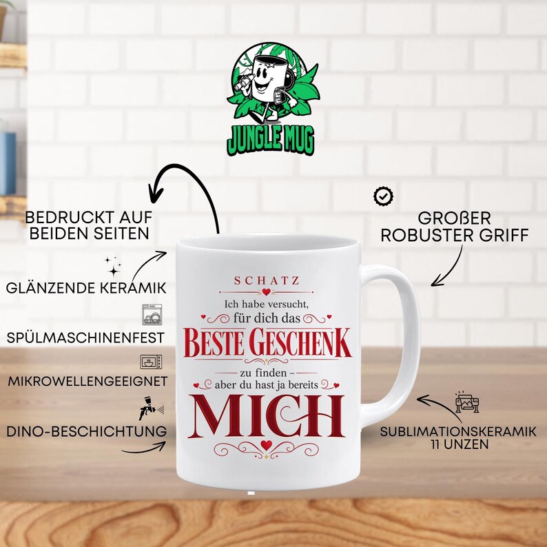 Schatz Tasse mit Spruch – Lustiges Geschenk für Partner image 9