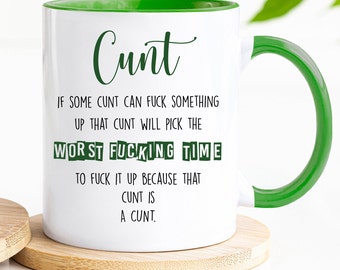 Rude coffee mug | Cunt Mug | C*unt Mug | Rude gift | funny mug | Birthday Gift | coffee mug insulting gift Funny office gifts Adult Humor