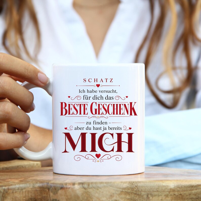 Schatz Tasse mit Spruch – Lustiges Geschenk für Partner image 5