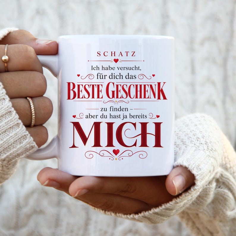 Schatz Tasse mit Spruch – Lustiges Geschenk für Partner image 6