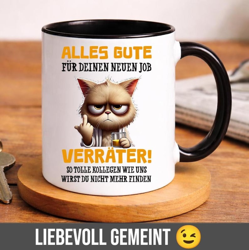 Lustige Abschiedstasse für Kollegin | Alles Gute Verräter – Ironischer Bürohumor zum Jobwechsel image 1