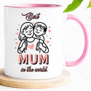 Best Mum in The World Mug | Mothers Day Gifts | Cute Mug for Mummy  Pink Coffee Cup for Mum Heartwarming Mothers Day Gift Idea Birthday Gift
