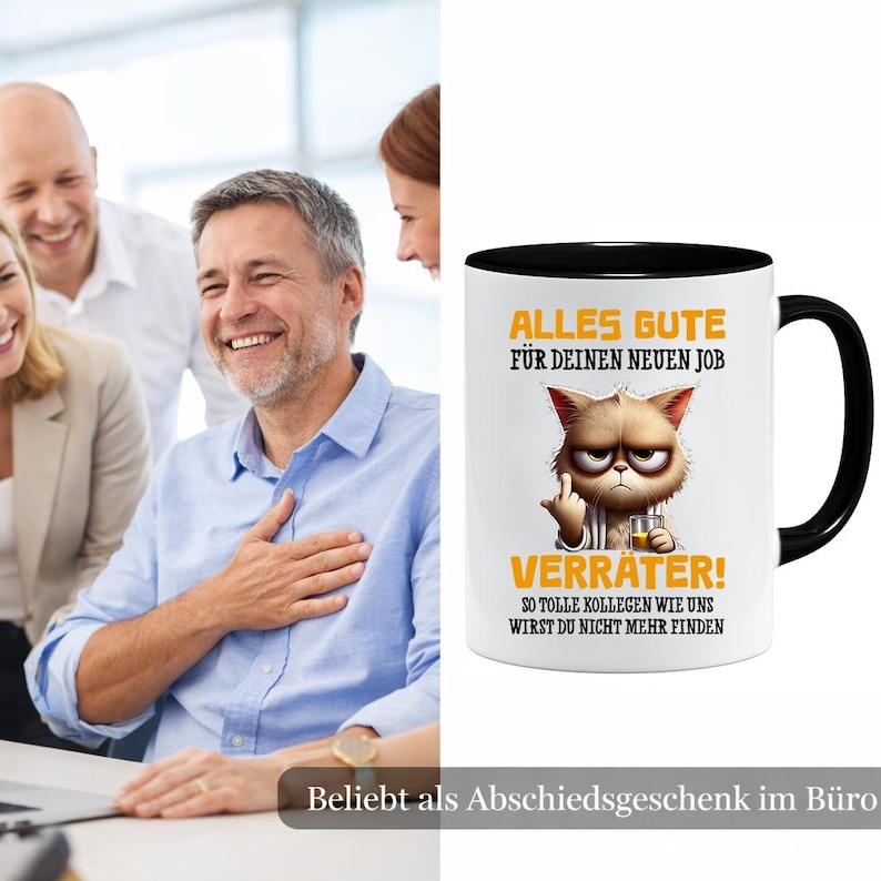 Lustige Abschiedstasse für Kollegin | Alles Gute Verräter – Ironischer Bürohumor zum Jobwechsel image 6