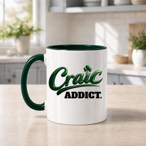 Craic Addict Mug | Funny Irish Gift | Irish Coffee Mug | St Patrick's Day Gift
