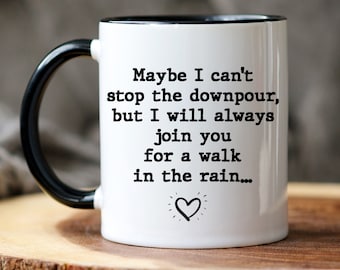 Tazza edificante "Walk in the Rain": regalo motivazionale per gli amici