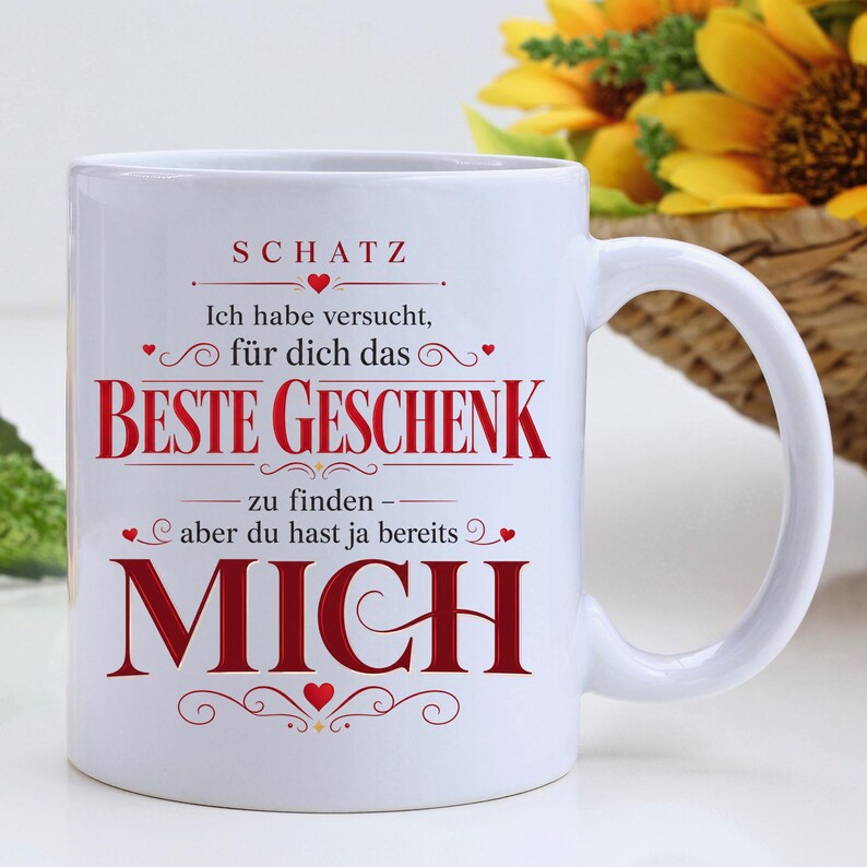Schatz Tasse mit Spruch – Lustiges Geschenk für Partner image 3