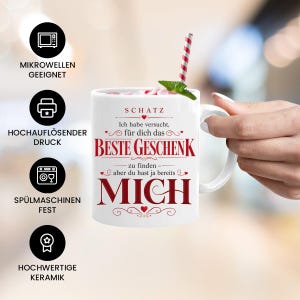 Schatz Tasse mit Spruch – Lustiges Geschenk für Partner image 2