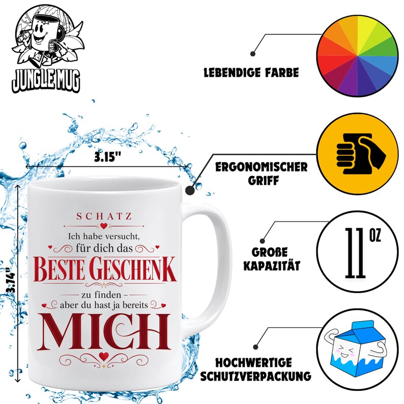 Schatz Tasse mit Spruch – Lustiges Geschenk für Partner image 8