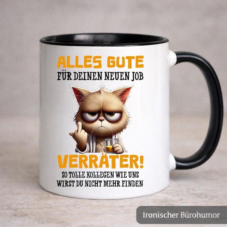 Lustige Abschiedstasse für Kollegin | Alles Gute Verräter – Ironischer Bürohumor zum Jobwechsel image 3