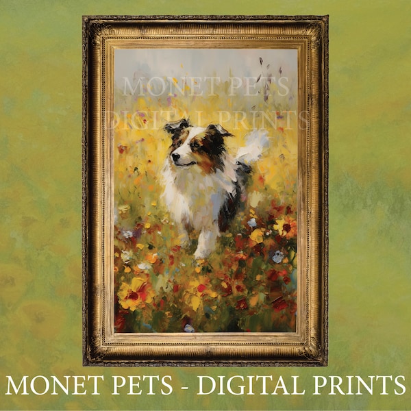 Monet Dog Painting - Etsy