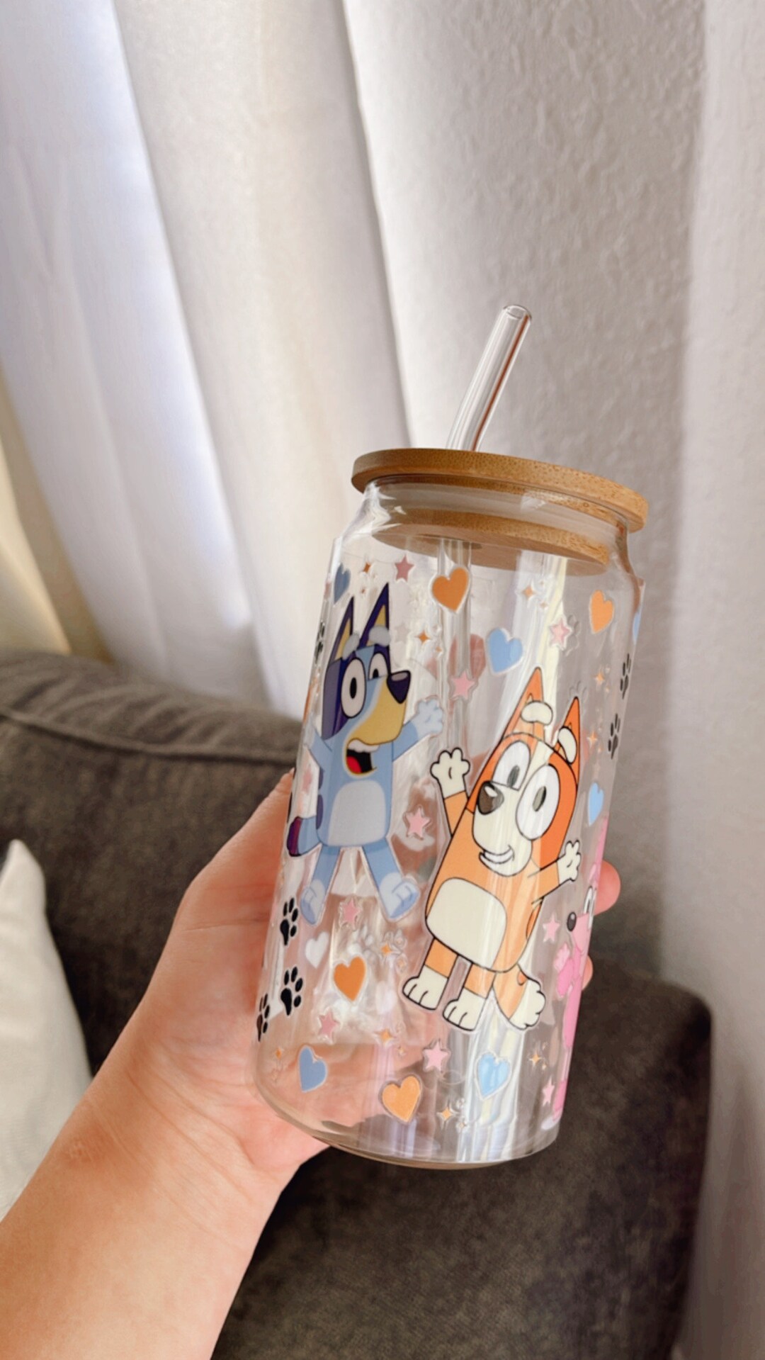 Bluey Glass Cup Libbey Bluey Cup Etsy